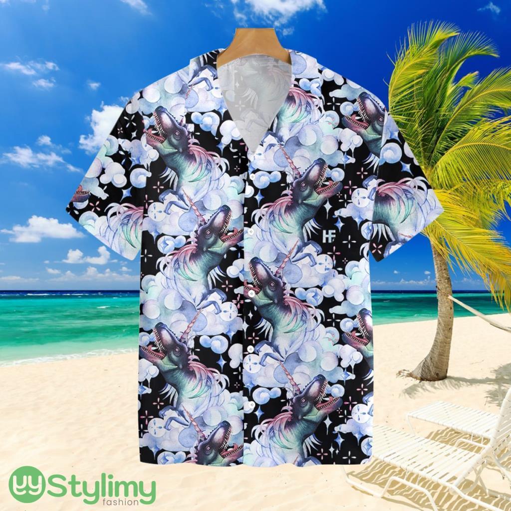 Unicorn T-Rex Dinosaur Tropical Aloha Gift For Men And Women 2 Unicorn T-Rex Dinosaur Tropical Aloha Gift For Men And Women Product Photo 1