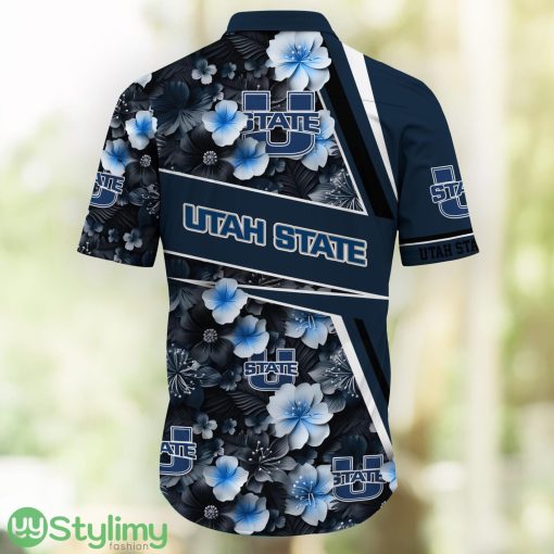 Utah State Aggies Fans Sport Flower New Trending Aloha Hawaiian Shirt Product Photo 3