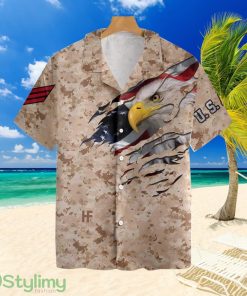 Veteran Proud Us Desert Marine Camouflage Tropical Aloha Gift For Men And Women Product Photo 1