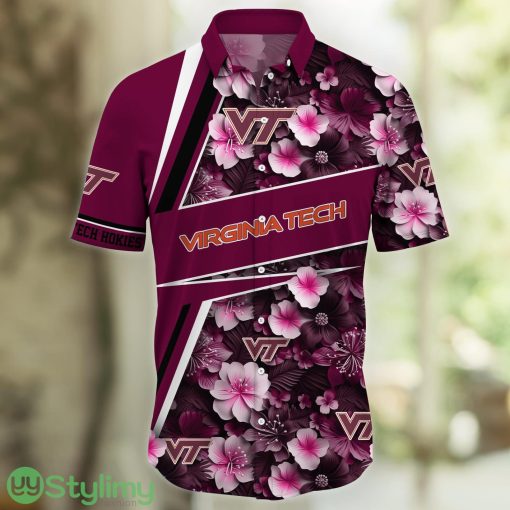 Virginia Tech Hokies Fans Sport Flower New Trending Aloha Hawaiian Shirt Product Photo 2