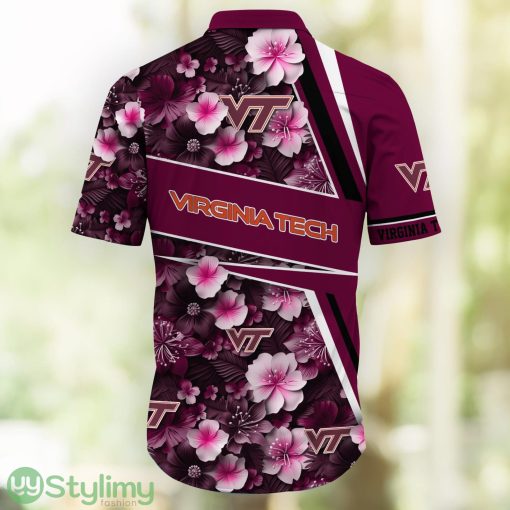 Virginia Tech Hokies Fans Sport Flower New Trending Aloha Hawaiian Shirt Product Photo 3