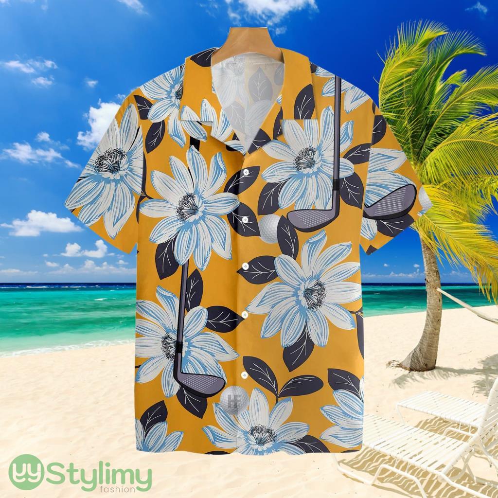 Yellow Floral Golf Club And Ball Tropical Aloha Gift For Men And Women 2 Yellow Floral Golf Club And Ball Tropical Aloha Gift For Men And Women Product Photo 1