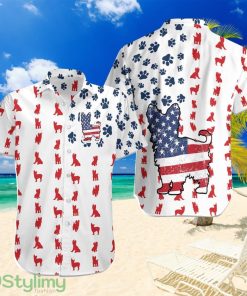 Yorkie American Flagtropical Hawaiian Shirt For Men And Women Product Photo 1