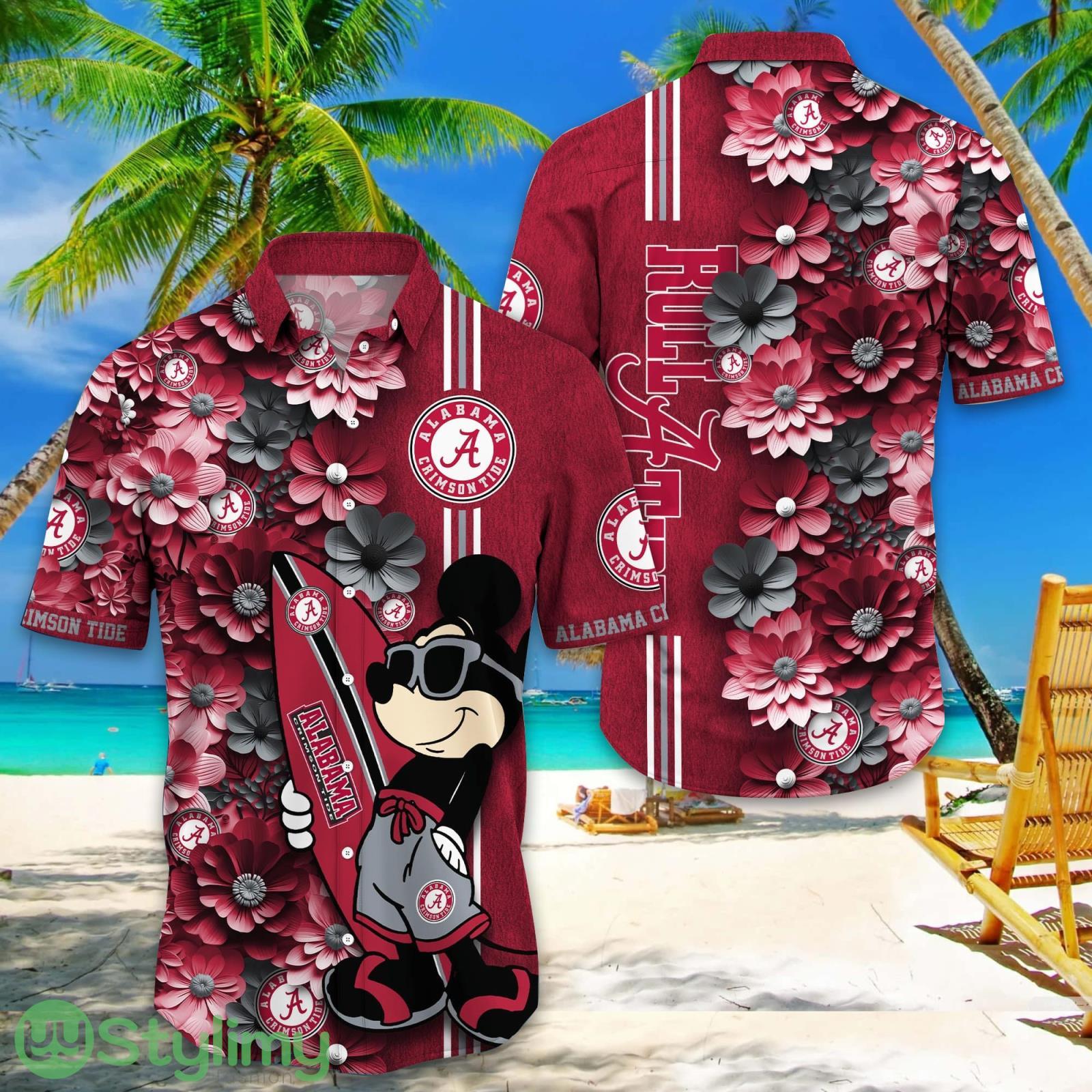 Alabama Crimson Tide Hawaiian Shirt Mickey Love Surfing Trending Summer Gift 2 Alabama Crimson Tide Hawaiian Shirt Mickey Love Surfing Trending Summer Gift Product Photo 1
