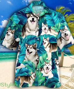 Alaskan Malamute Dog Lovers Tropical Hawaiian Shirt Product Photo 1