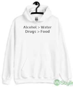 Alcohol Water Drugs Food shirt - 18500 Unisex Heavy Blend Hooded Sweatshirt-1
