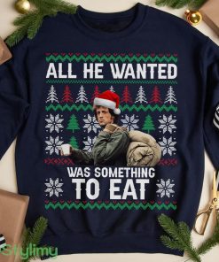 All He Wanted Was Something To Eat Ugly Shirt, Action Movie Sweatshirt Product Photo 1