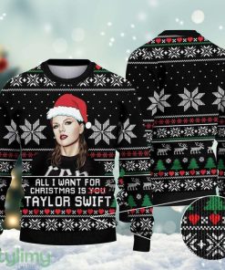 All I Want For Christmas Is Taylor Swift Ugly Christmas Sweater Cute Christmas Gift For Family Product Photo 1