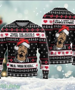 All I Want For Xmas Is Snoop Dogg Ugly Christmas Sweater Cute Christmas Gift For Family Product Photo 1