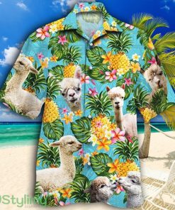 Alpaca Lovers Pineapple Tropical Hawaiian Shirt Product Photo 1