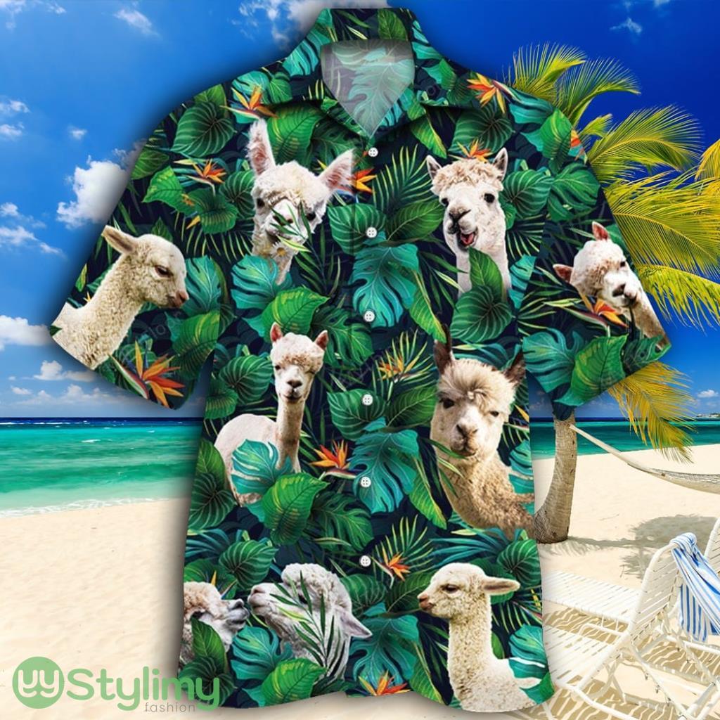 Alpaca Lovers Tropical Leaves Tropical Hawaiian Shirt 2 Alpaca Lovers Tropical Leaves Tropical Hawaiian Shirt Product Photo 1