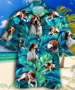 American English Coonhound Dog Lovers Tropical Hawaiian Shirt Product Photo 1
