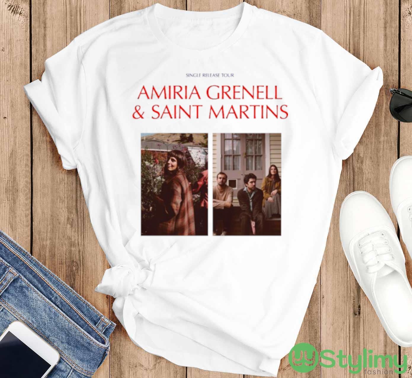 Amiria Grenell And Saint Martins Single Release Tour 2023 T shirt 2 Amiria Grenell And Saint Martins Single Release Tour 2023 T shirt - T-SHIRT FLAT