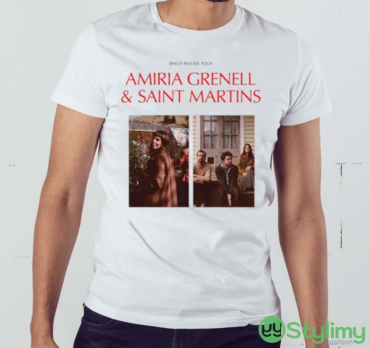 Amiria Grenell And Saint Martins Single Release Tour 2023 T shirt 4 Amiria Grenell And Saint Martins Single Release Tour 2023 T shirt - White Men T-Shirt