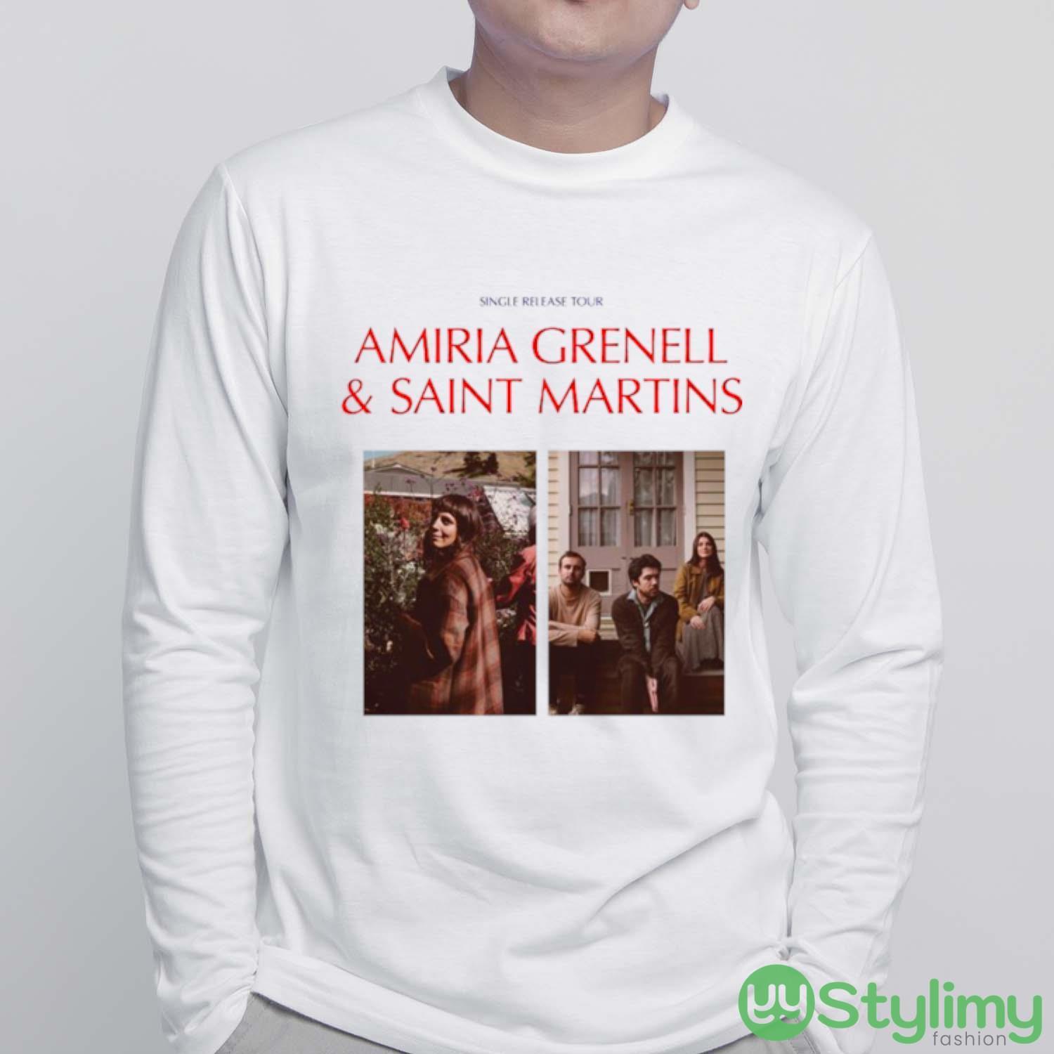 Amiria Grenell And Saint Martins Single Release Tour 2023 T shirt 5 Amiria Grenell And Saint Martins Single Release Tour 2023 T shirt - White Sweatshirt