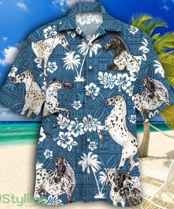 Appaloosa Horse Blue Tribal Pattern Tropical Hawaiian Shirt Product Photo 1