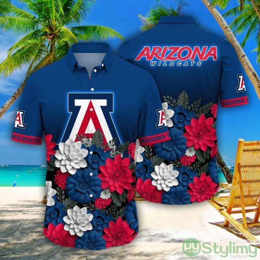 Arizona Wildcats NCAA3 Flower Pattern Hawaiian Shirt For Fans Product Photo 1