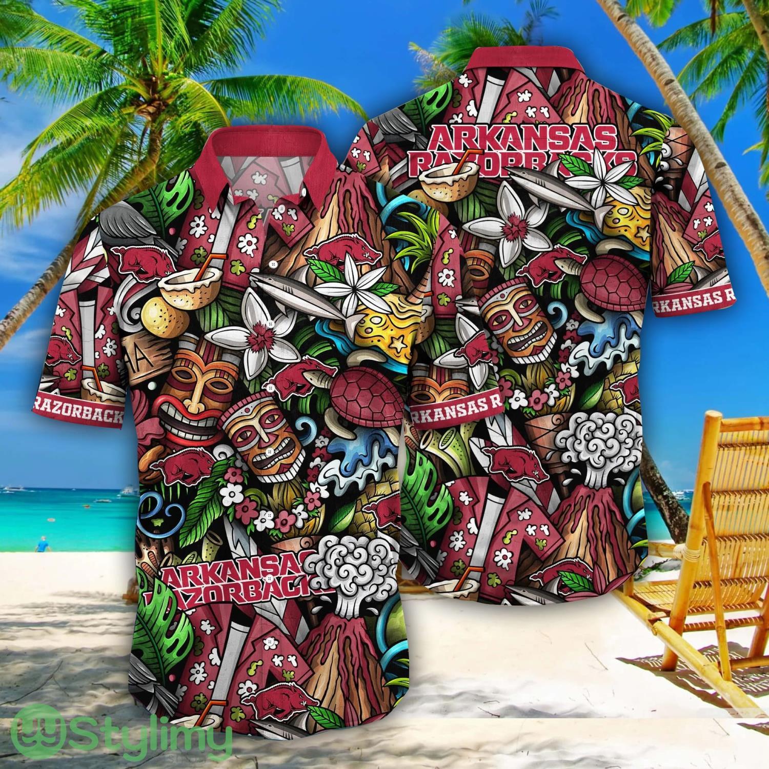 Arkansas Razorbacks NCAA2 Flower Aloha Summer Hawaii Shirts 1 Arkansas Razorbacks NCAA2 Flower Aloha Summer Hawaii Shirts Product Photo 1
