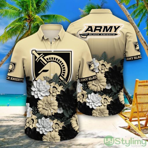 Army Black Knights NCAA3 Flower Pattern Hawaiian Shirt For Fans