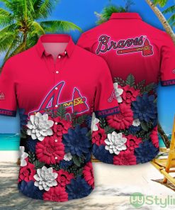 Atlanta Braves MLB Flower Pattern Hawaiian Shirt For Fans Product Photo 1