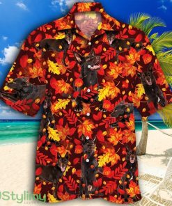 Australian Kelpie Dog Lovers Autumn Red Leaves Tropical Hawaiian Shirt Product Photo 1