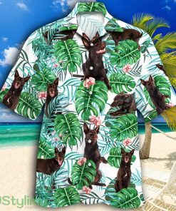 Australian Kelpie Dog Tropical Plant Tropical Hawaiian Shirt Product Photo 1