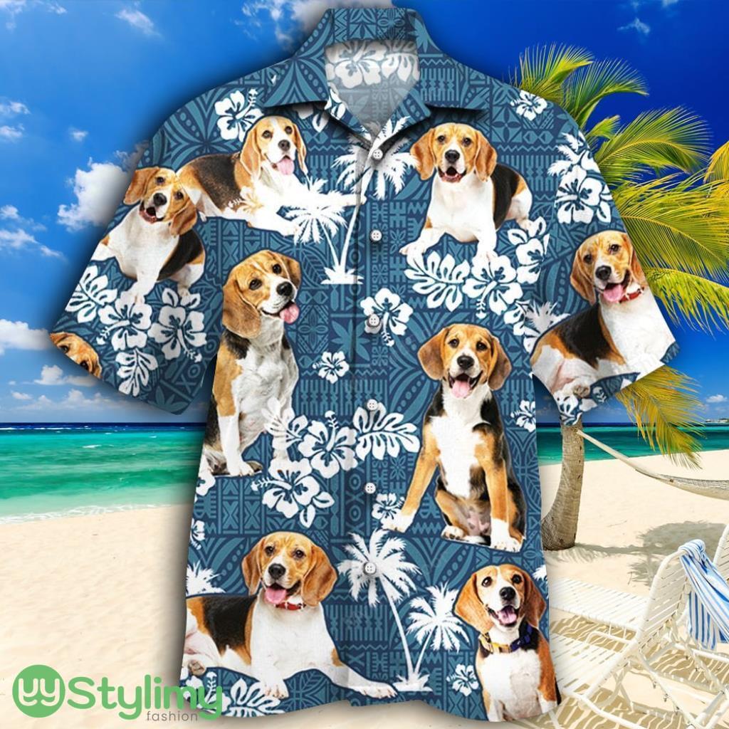 Beagle Dog Lovers Blue Tribal Pattern Tropical Hawaiian Shirt 2 Beagle Dog Lovers Blue Tribal Pattern Tropical Hawaiian Shirt Product Photo 1