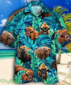 Bison Lovers Tropical Hawaiian Shirt Product Photo 1
