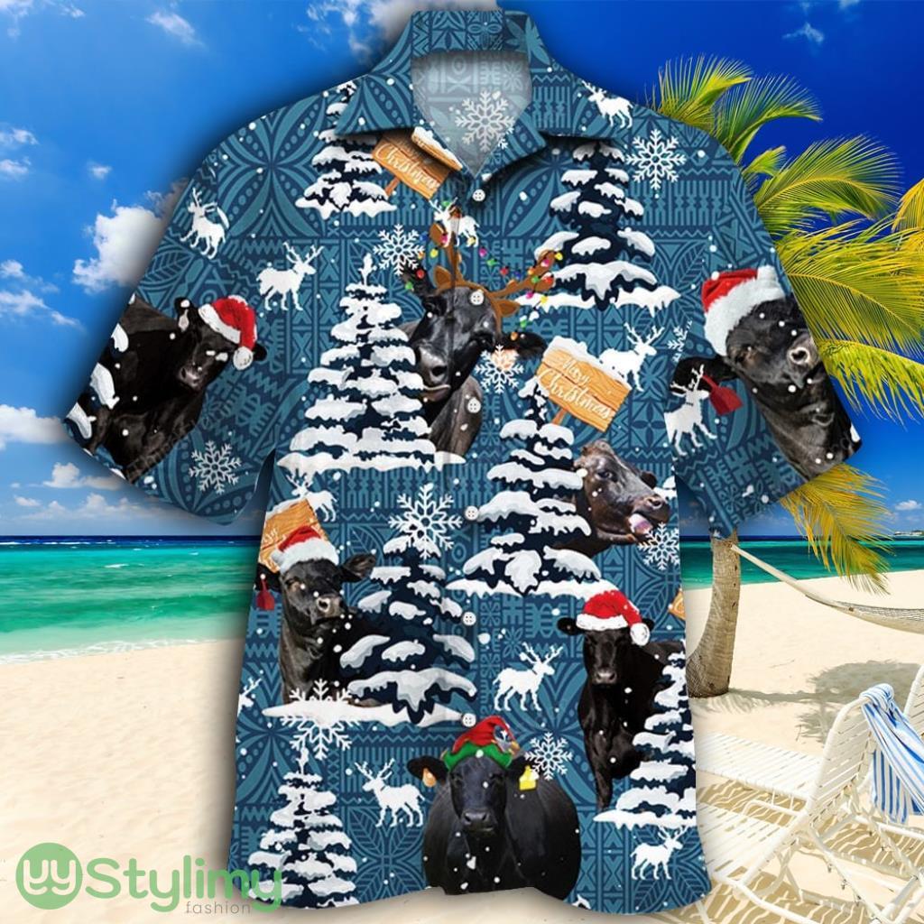 Black Angus Cattle Lovers Blue Tribal Christmas Gift Tropical Hawaiian Shirt 1 Black Angus Cattle Lovers Blue Tribal Christmas Gift Tropical Hawaiian Shirt Product Photo 1