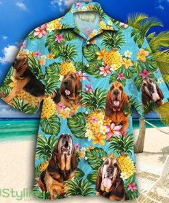 Bloodhound Dog Lovers Pineapple Tropical Hawaiian Shirt Product Photo 1
