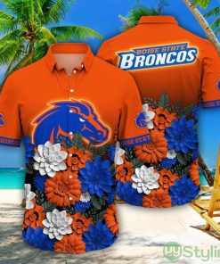 Boise State Broncos NCAA1 Flower Pattern Hawaiian Shirt For Fans Product Photo 1