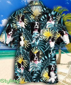 Border Collie Dog Lovers Blue And Yellow Plants Tropical Hawaiian Shirt Product Photo 1