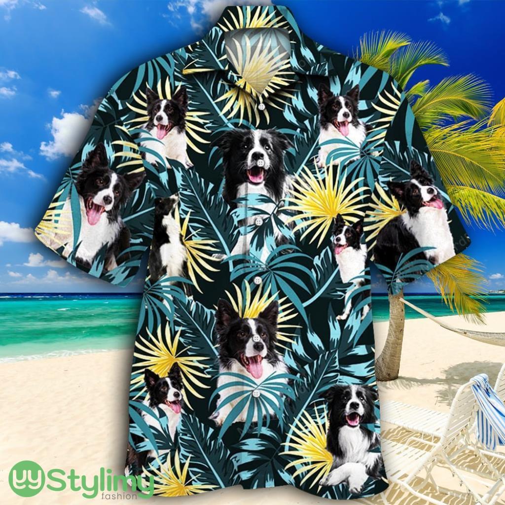 Border Collie Dog Lovers Blue And Yellow Plants Tropical Hawaiian Shirt 2 Border Collie Dog Lovers Blue And Yellow Plants Tropical Hawaiian Shirt Product Photo 1
