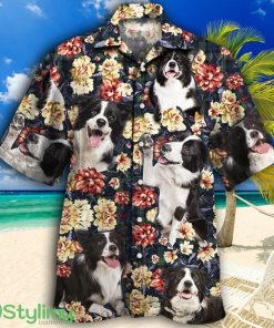 Border Collie Dog Lovers Green Plaid Pattern Tropical Hawaiian Shirt Product Photo 1