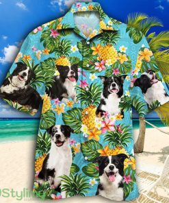 Border Collie Dog Lovers Pineapple Tropical Hawaiian Shirt Product Photo 1