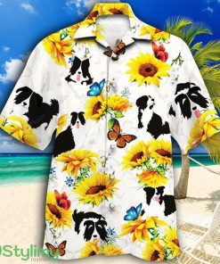 Border Collie Dog Lovers Sun Flower Tropical Hawaiian Shirt Product Photo 1