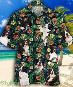 Border Collie Dog Lovers Tribal Tiki Mask Tropical Hawaiian Shirt Product Photo 1