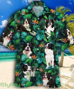 Border Collie Dog Lovers Tropical Leaves Tropical Hawaiian Shirt Product Photo 1