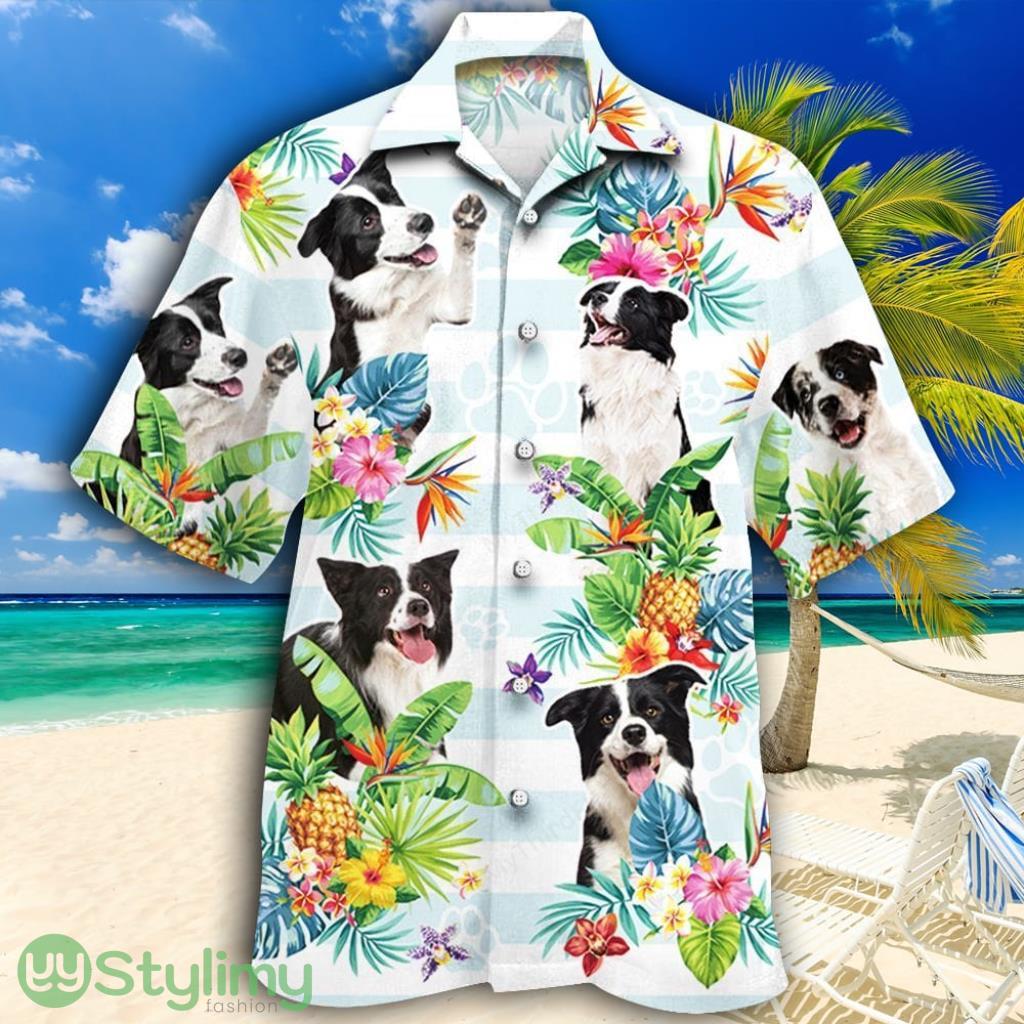Border Collie Dog Tropical Flower Tropical Hawaiian Shirt 1 Border Collie Dog Tropical Flower Tropical Hawaiian Shirt Product Photo 1