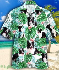 Border Collie Dog Tropical Plant Tropical Hawaiian Shirt Product Photo 1
