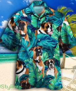 Boxer Dog Lovers Gift Tropical Hawaiian Shirt Product Photo 1