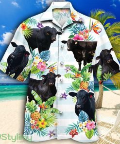 Brangus Cattle Lovers Tropical Flower Tropical Hawaiian Shirt Product Photo 1