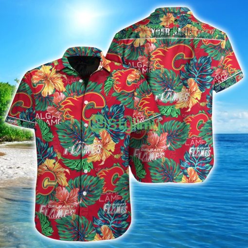 Calgary Flames NHL Custom Name Hawaiian shirt Aloha Summer Gift