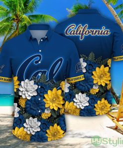 California Golden Bears NCAA3 Flower Pattern Hawaiian Shirt For Fans Product Photo 1
