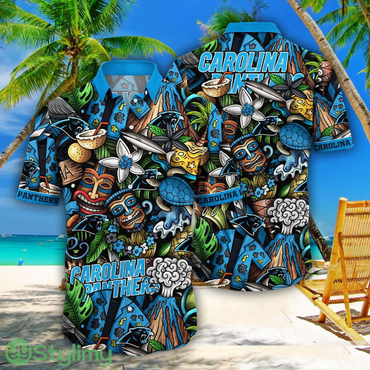 Carolina Panthers NFL Flower Aloha Summer Hawaii Shirts 1 Carolina Panthers NFL Flower Aloha Summer Hawaii Shirts Product Photo 1