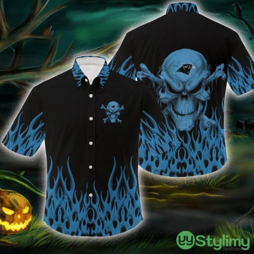 Carolina Panthers NFL Skull Halloween Gift Fans Hawaiian Shirt For Men And Women