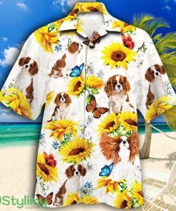 Cavalier King Charles Spaniel Dog Lovers Sun Flower Tropical Hawaiian Shirt Product Photo 1