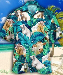 Charolais Cattle Lovers Tropical Hawaiian Shirt Product Photo 1