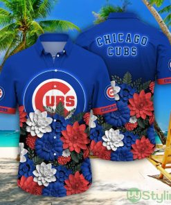 Chicago Cubs MLB Flower Pattern Hawaiian Shirt For Fans Product Photo 1