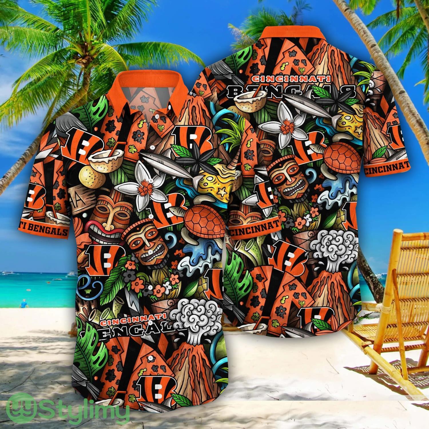 Cincinnati Bengals NFL Flower Aloha Summer Hawaii Shirts 1 Cincinnati Bengals NFL Flower Aloha Summer Hawaii Shirts Product Photo 1